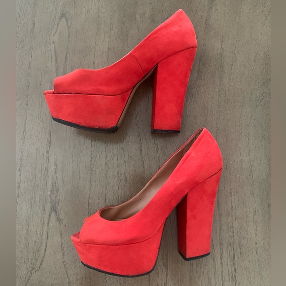 ZARA Trafaluc Peep Toe Platform Pumps  👠 - Picture 4 of 8